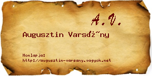 Augusztin Varsány névjegykártya